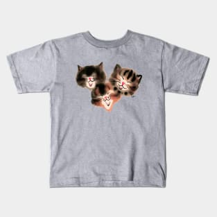 Laughing cat faces Kids T-Shirt